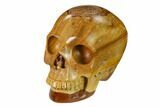 Realistic, Polished Picture Jasper Skull #151158-2